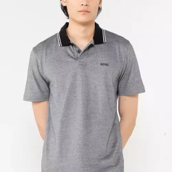 Oxford-Pique Polo Shirt - BOSS Orange