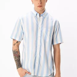 Regular Fit Poplin Parasol Stripe Shirt