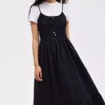 Smocked cotton strappy dress