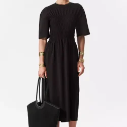Smocked Midi Dress